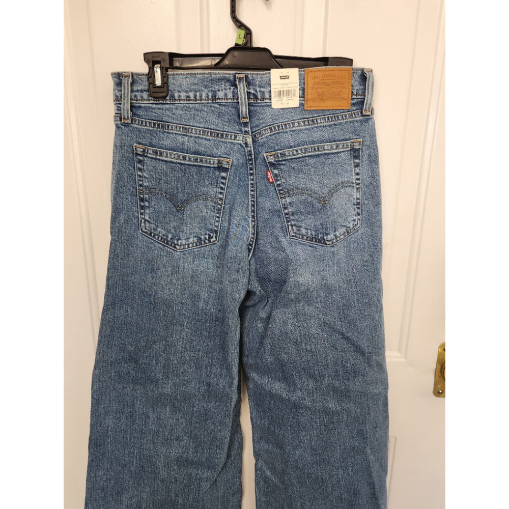 Levi's Blue 728 High-Rise Wide Straight Leg Jeans Size 29 - Picture 9 of 11